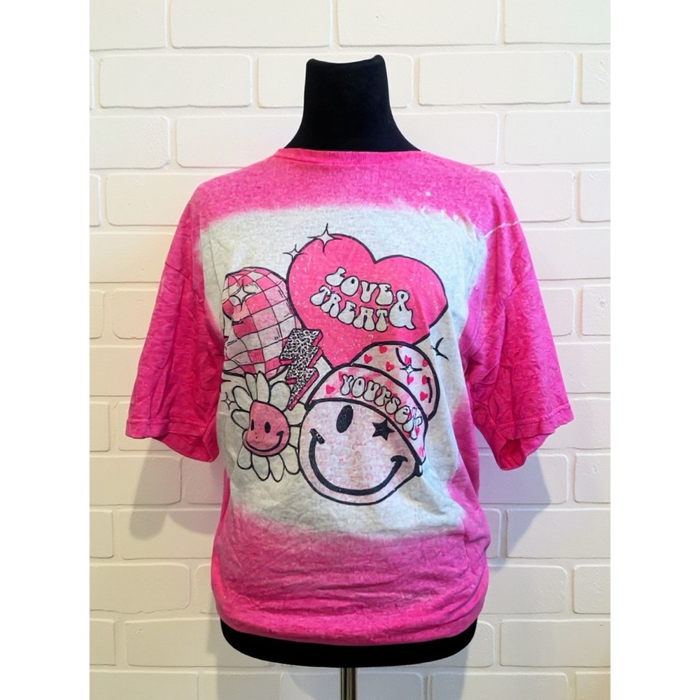 Valentine's Day Bleached Tee
